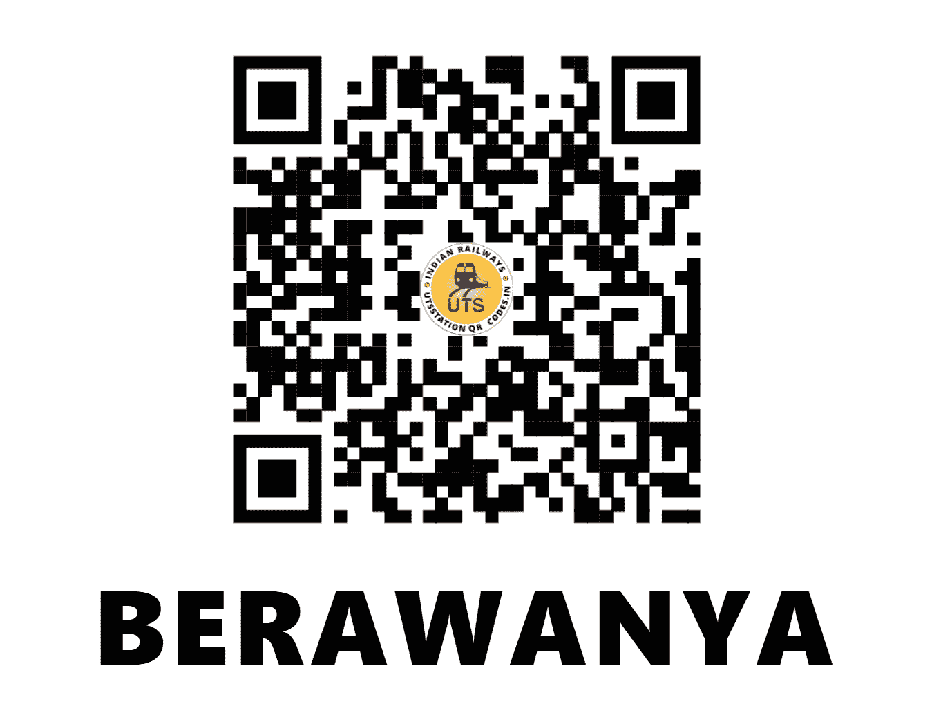 UTS QR Code for BERAWANYA - BRNA (WR - MADHYA PRADESH)